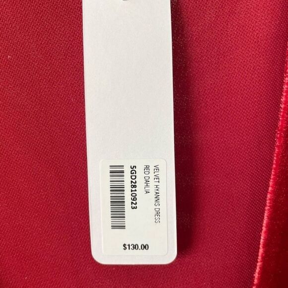 Soft Surroundings Velvet Hyannis Dress Red Dahlia NWT $130 XL and LP - Picture 10 of 11